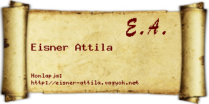 Eisner Attila névjegykártya