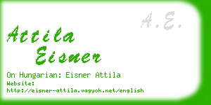 attila eisner business card